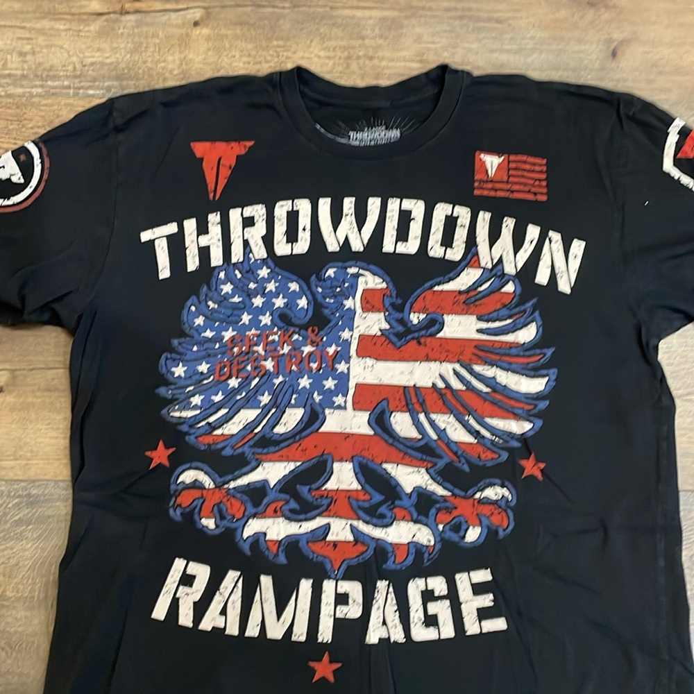 Throwdown By Affliction, Quentin Jackson, Black T… - image 2